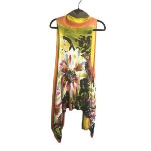 Anthropologie Adore Colorful Sleeveless Cardigan Shrug Shall sz. L